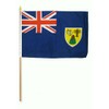 AES Turks & Caicos 12"x18" Stick Flag (3)
