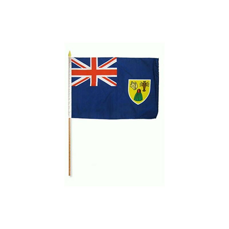 AES Turks & Caicos 12"x18" Stick Flag (3)