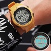Men Sport Digital Chronograph Rubber Strap Watch Waterproof Outdoor Sporty