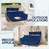DANGHOOGY Outdoor Double Egg Chair Cushions, Waterproof Wicker Egg Chair