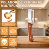 Pelador de Verduras Multifuncional LANBONE con Mango de Madera y
