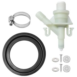 Dkvudho RV Toilet Valve 385311641 Water Valve Kit Replacement for Do-me-tic Sealand 300 301 310 320 Series RV Toilet with 385311658 RV Toilet Seal Kit Flush Seal