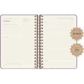 Full Focus Linen Coil Planner by Michael Hyatt - The #1 Daily Planner to Set Annual Goals, Increase Focus, Eliminate Overwhelm, and Achieve Your Biggest Goals - Hardcover (Sienna)
