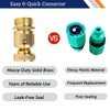 cuteDIY Garden Hose Connector 3/4 Inch GHT Solid Brass Male