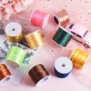 BEEFLYING 12 Rolls 2 mm Macrame Rattail Satin Cords, Chinese