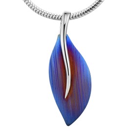 LillyMarie Women's Jewellery Set 925 Sterling Silver Unique Colour Gradient Titanium Alloy Length Adjustable Jewellery Case Wedding Jewellery, Sterling Silver