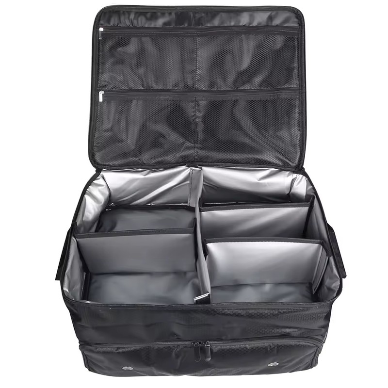 2-Layer Waterproof Golf Trunk Organizer with Ventilated 2-Pair Shoe Compartment