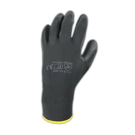 Assembly Gloves – 12 Pairs – Work Gloves – Colour: Black – 9 (L)