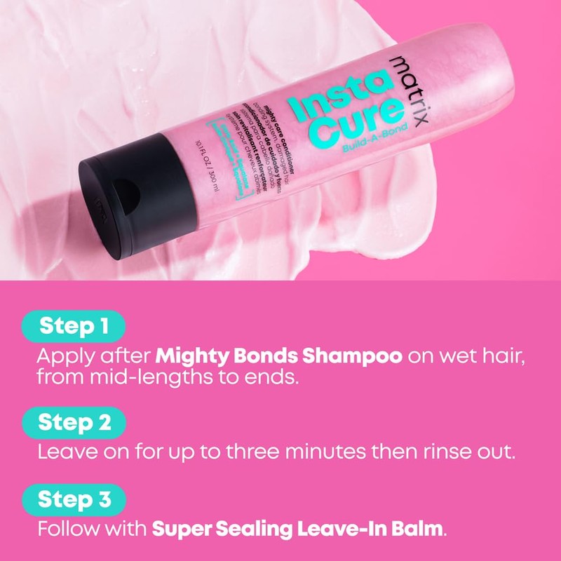 Matrix Matrix Instacure Build-A-Bond Mighty Care Conditioner, For Damaged Hair,