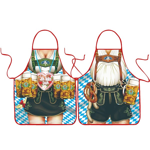 Oktoberfest Aprons Sexy Funny Apron Novelty BBQ Apron for Women Men Beer Festival Apron Christmas Xmas Apron Cooking Kitchen Barbecue Apron for Party Apron Gift