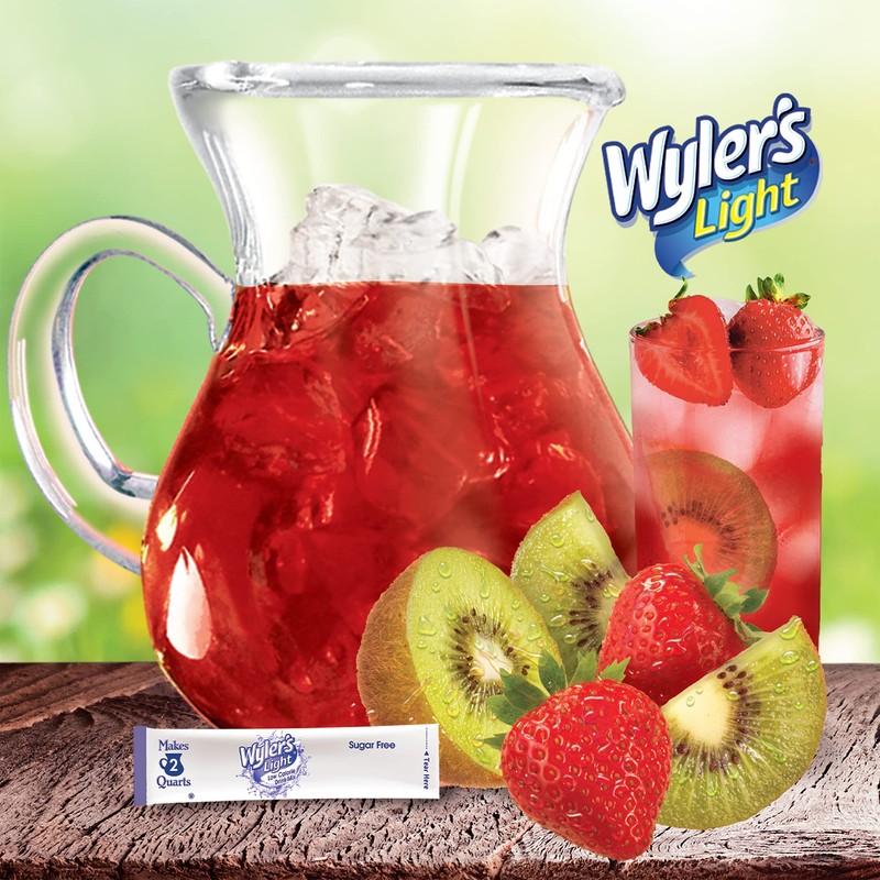Wyler's Light Pitcher Packs, Water Drink Mix, Kiwi Strawberry, 6