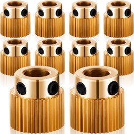 (40 Teeth,10 Pcs) Extruder Wheel 3D Printer Parts Drive Gear Brass Extruder Wheel Gear Compatible with CR-10, CR-10S, S4, S5, Ender 3, Ender 3 Pro