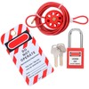 Cable Lock Kit Adjustable Insulation Universal for Valve Red Energy