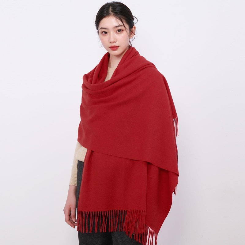 RIIQIICHY Scarf, Women's Cashmere Touch Scarf, Large Scarf, Wedding, Solid,