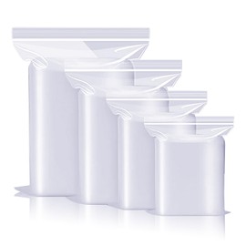 Zip Bags, Plastic Bags, Plastic Bags Sealable, Resealable Plastic Bags, Plastic Bag, Bag Resealable for Storage Nuts, Cereals, Spices, Clothing, 25 x 35 cm, Pack of 50