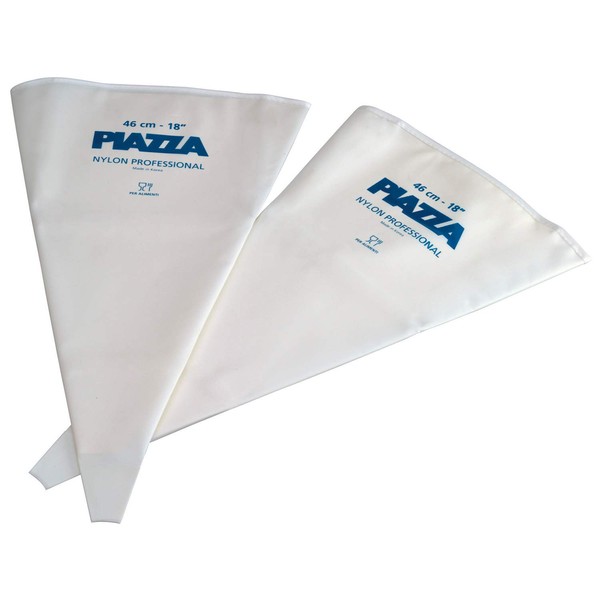 PIAZZA - Professional Piping Bags without Spouts - Pack of 2 Bags of 46 cm - For Making Decorations on Sweets, Cakes, Chocolates and Pastries - Reusable and Durable Nylon