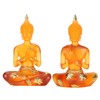 Transparent Sitting Buddha Statue Resin Buddha Figurine Sculpture Home Office