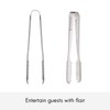Viners Barware Brushed Silver Stainless Steel Ice Tongs