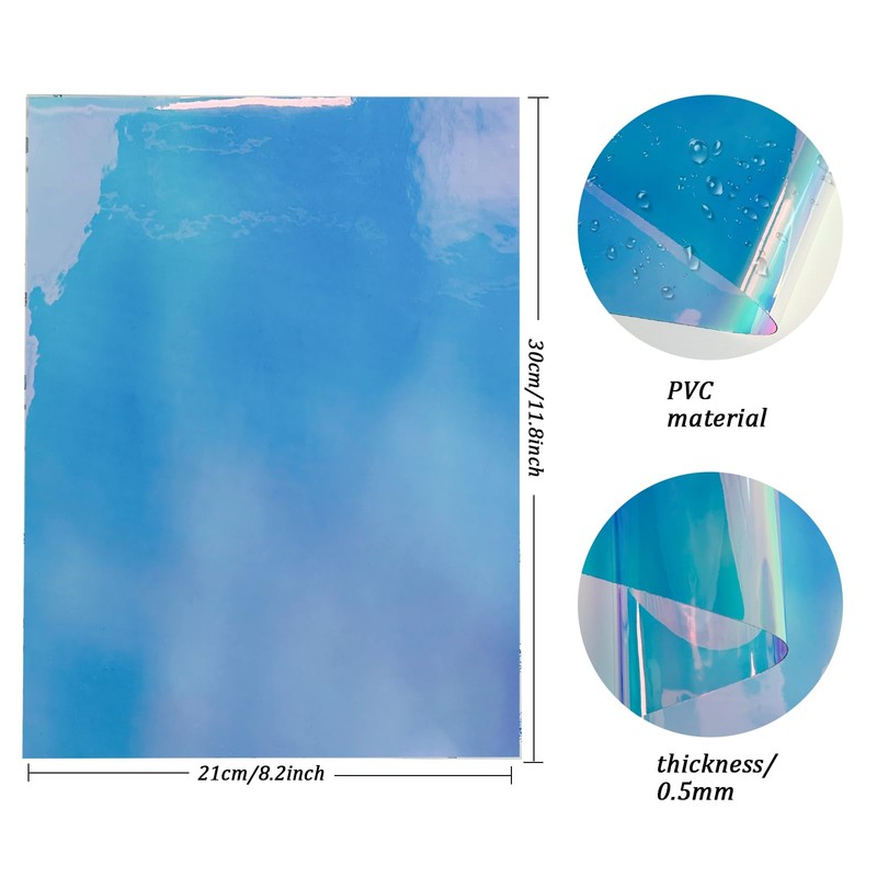 Transparent Waterproof PVC Vinyl 10 Pcs 8.3 x 11.8 inches(21