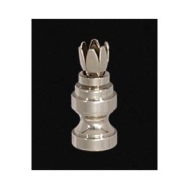 B&P Lamp 1 1/4" Prong Finial Base W/Nickel Finish