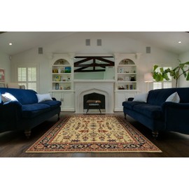 Feizy Rugs Ustad Collection Imported Area Rug, 2' x 3', Camel/Black