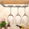 35cm Double Row Stainless Steel Wine Glass Rack Holder Hanging
