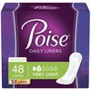 Poise Incontinence Panty Liners, Very Light Absorbency, Regular, 48 Count