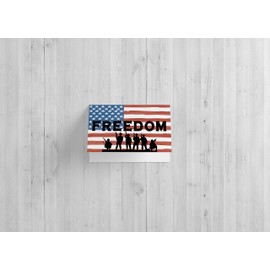 Red Door Inspirations - MADE IN THE USA Memorial Day, July 4th Independence Day, Veteran's Day, Military Appreciation Note Cards, 25 pack includes cards and envelopes