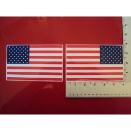 American Flag Patriotic Stars Stripes 4th July  window sticker decal (Set of 2)