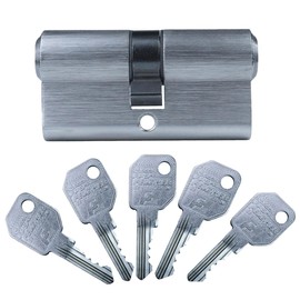 EVVA FPS Double Cylinder 27/36 | Lock Cylinder Profile Cylinder with Drill Protection | Emergency and Danger Function | Brand Quality | Patent Protection up to 2041 | Includes 5 Keys and Security Card