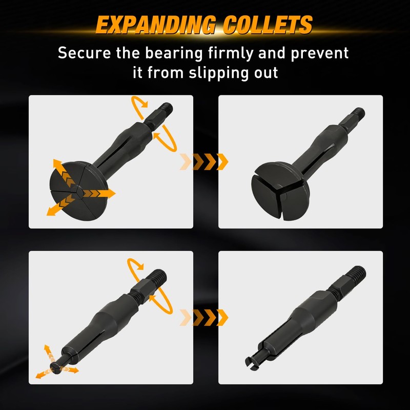 GOOACC 16pcs Blind Hole Bearing Puller Kit, Slide Hammer Pilot