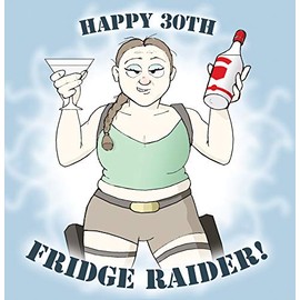 Twizler Funny 30th Birthday Card with Lara Croft – Age 30 Birthday Card – Age 30 Card – Funny Birthday Card – Funny Card – Humour Card – Tomb Raider Card – Card For Her – Funny Female Card