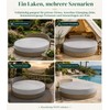 FANSU Round Fitted Sheets 220 x 220, 100% Cotton Flat