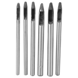 Hilitand Pack of 6Pcs 2mm Hole Punch Set Leather Craft Oval Shape Hole Puncher for Belt Watch Band DIY Punching Tool