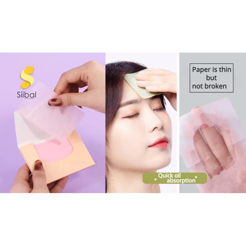 Set Papel Absorbente De Grasa Para Rostro Elimina Brillo