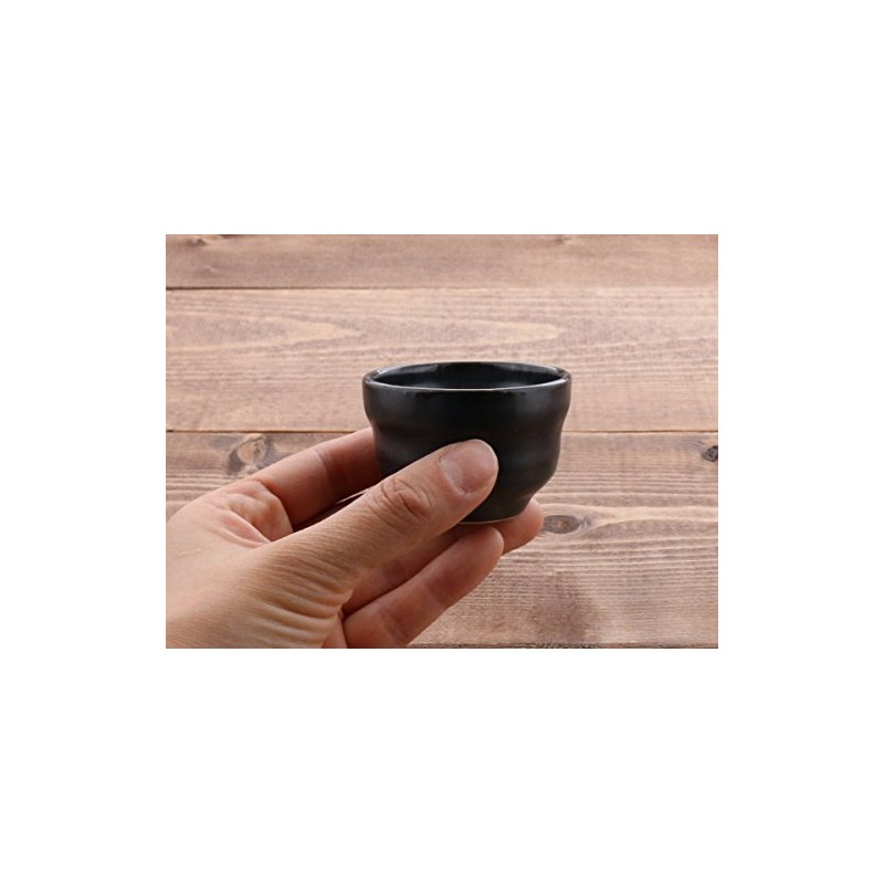 Tableware East Sake Cup Guinomi, Iron Black or-002