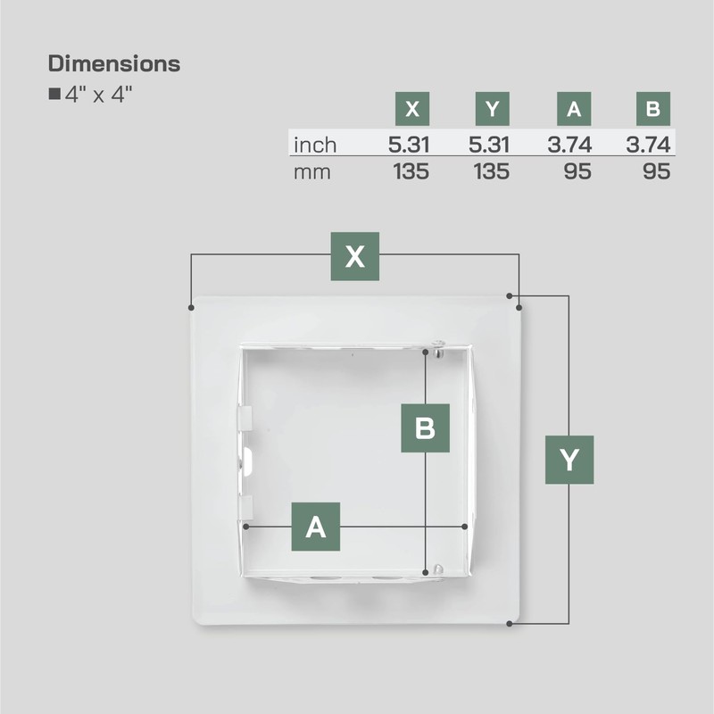 Vent Systems 4'' x 4'' Inch White - Pack of