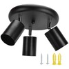 GU10 Ceiling Spotlight Holder 3 Head Rotating Lamp Base Fixture