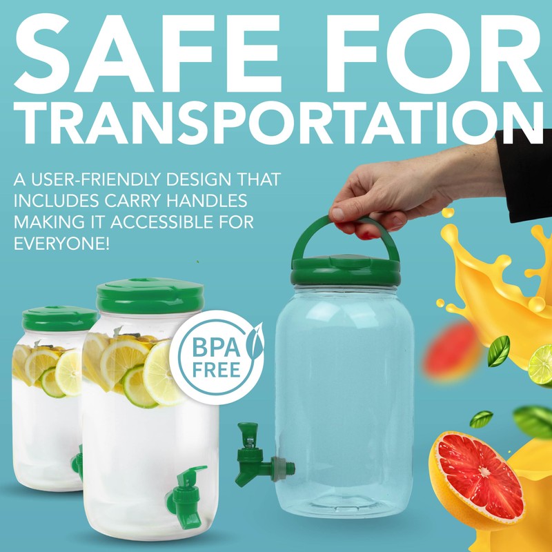 Heftman Plastic Drinks Dispenser with Tap 3 L - Pack