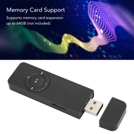 Lossless MP3 Player, Supports up to 64 GB, Portable Digital Audio Music Player, MP3 MP4 Player for Students on Travel (Black)