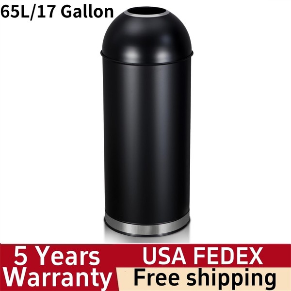 GRVEE 17 Gal Open Top Trash Can Commercial Grade Heavy