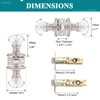 3 Pack Orger Glass Door Knobs for Hallway and Closet,