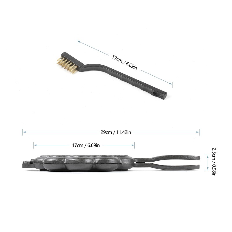 HAWOK Cast Iron Heart Shaped Waffle Iron, Waffle Maker