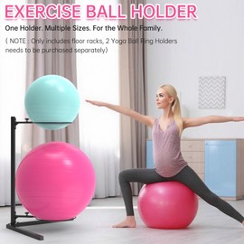 KOMOHOM Free-Standing Exercise Ball Rack Accessories,Must Be Used With The Wall-Mounted Stability Ball Holder, Balance Ball Storage Racks Suitable Wall-Mount Ball Holder (Sold Separately)