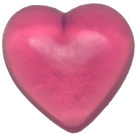 Eclectic Lady Heart Soap, Black Licorice, Clear Pink, 3 oz Bar