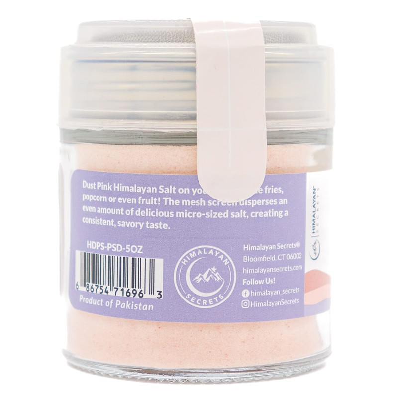 Himalayan Secrets Natural Pink Popcorn Salt Duster in Refillable Screen