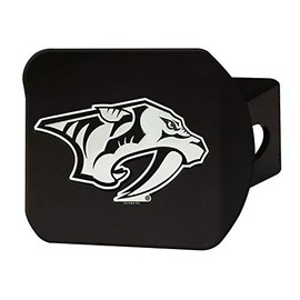 FANMATS 24298 Nashville Predators Black Metal Hitch Cover with Metal Chrome 3D Emblem