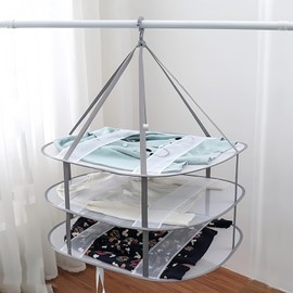 Athvcht 3-Tier Structure Folding Storage Flat-Drying Net, Prevents Clothing Deformation, For Drying Knitwear, Large Capacity, Flat Lay Net, Windproof, Ventilated, Less Likely to Deform, Suitable for