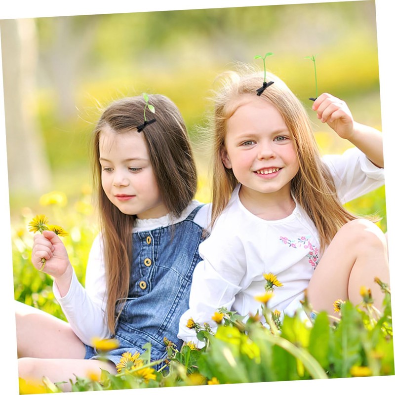 SAFIGLE 60Pcs Sprout Hair Clips Adorable Bean Spout Barrettes for