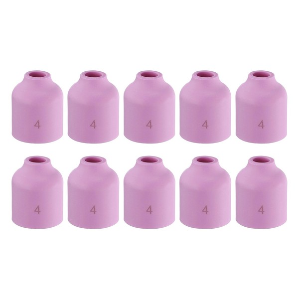 HARFINGTON 10pcs Nozzles Ceramic Shield Cup 4# 53N58 Welding Torch